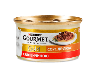 Корм для котів Gourmet Gold соус де-люкс з яловичиною, 85г