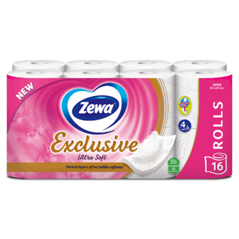 Папір туалетний Zewa Exclusive Ultra Soft 4-шаровий 16шт