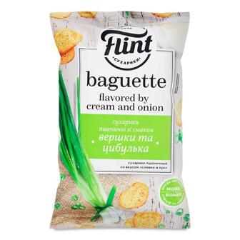 Сухарики Flint Baguette пшен смак вершки-цибулька 60г