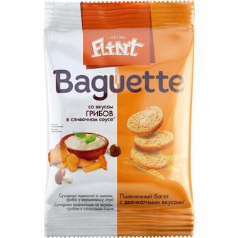 Сухарики Flint Baguette смак грибів у вершковому соусі 60г