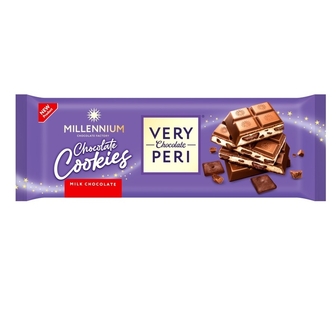 Шоколад 270 г Millennium Very Peri молочний з начинкою та печивом м/уп 