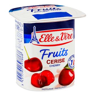 Десерт молочний Elle&Vire з вишнею 2,3% стакан 125г