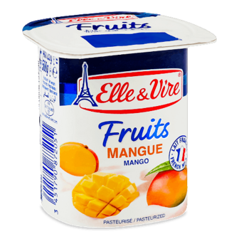 Десерт молочний Elle&Vire з манго 2,3% стакан 125г