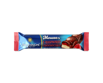 Шоколад молочний Millennium Mousse Raspberry&Cheesecake, 33г