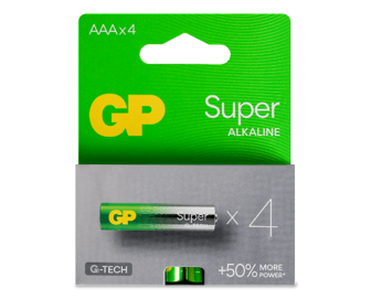 Батарейки GP Super Alkaline G-Tech AAА LR03, 4шт