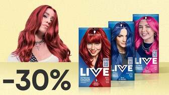 -30% на фарбу для волосся Live
