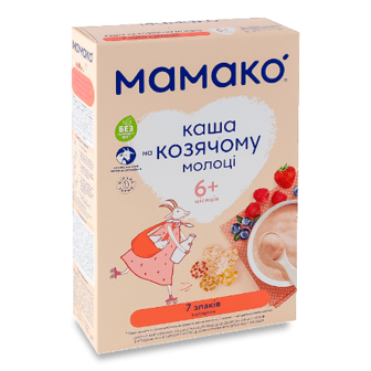 Каша 7 злаків Мамако на козячому молоці з ягодами 200г