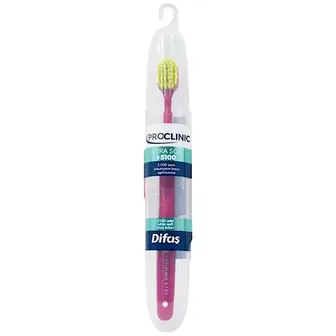 Зубна щітка Difas Pro-clinic ultra soft рожево-салатова в кейсі