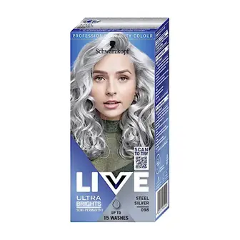 Фарба для волосся Live 098 Срібний металік