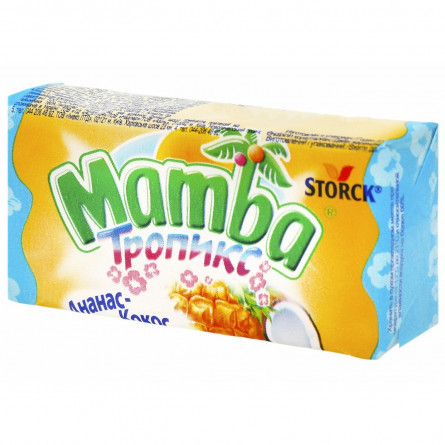 Конфеты Storck Mamba жевательные Тропикс со вкусами ананаса и кокоса 26,5г