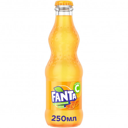 Напій Fanta Апельсин безалкогольний сильногазований 250мл скло