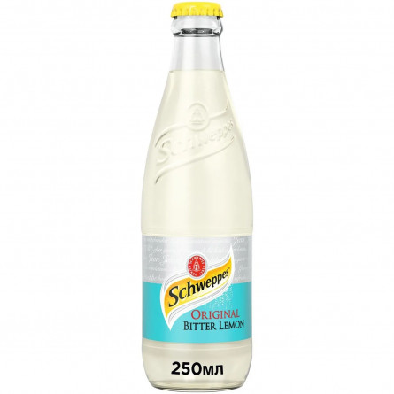 Напій Schweppes Оріджінал Біттер Лемон безалкогольний сильногазований соковмісний 250мл скло
