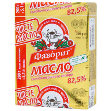 Масло Фаворит Екстра солодковершкове 82.5% 200г mini slide 1