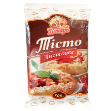 Тісто Пекар листкове заморожене 500г mini slide 1