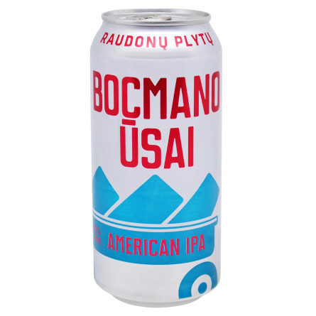 Пиво світле Raudonos plytos Bocmano usai 6% 0,44л з/б