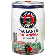 Пиво Paulaner Hefe-Weissbier светлое нефильтрованное 5,5% 5л mini slide 1