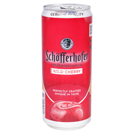 Пиво світле Schofferhofer зі смаком вишні 2,5% 0,33л з/б