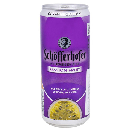 Пиво світле Schofferhofer зі смаком маракуйя 2,5% 0,33л з/б
