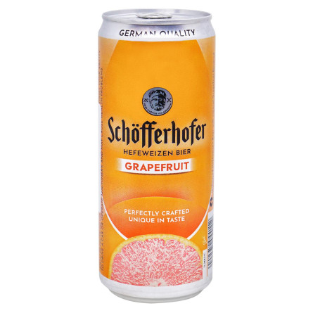 Пиво світле Schofferhofer зі смаком грейпфрут 2,5% 0,33л з/б