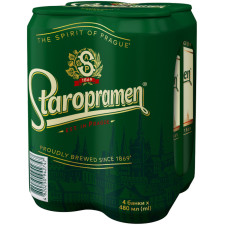 Упаковка пива Staropramen світле фільтроване 4.2% 0.48 л x 4 шт mini slide 1