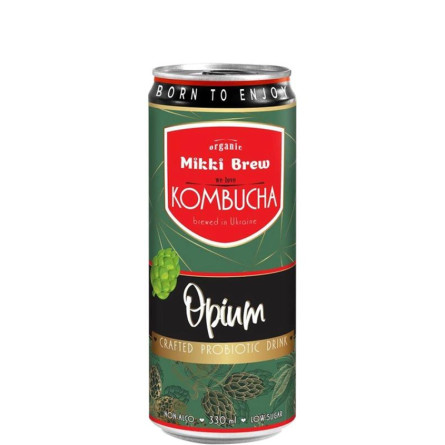 Напиток Комбуча Опиум, Микки Брю / Opium, Mikki Brew, Volynski Browar, ж/б, 0.33л