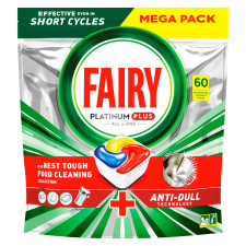Капсулы Fairy Platinum Plus лимон для посудомоечной машины 60шт mini slide 1