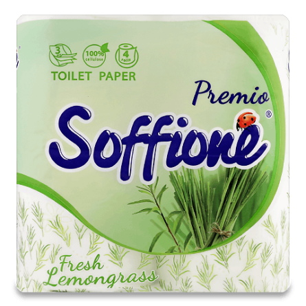 Папір туалетний Soffione Fresh Lemongrass 3-шаровий