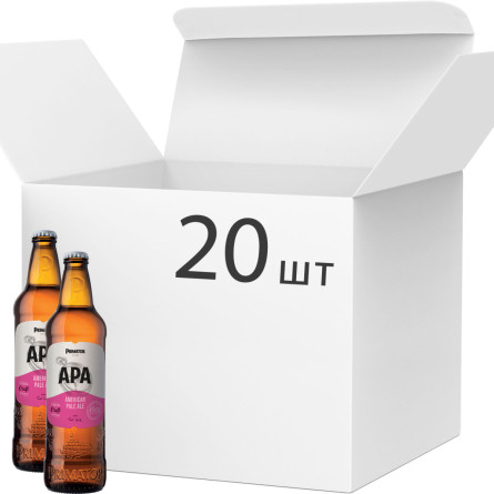 Упаковка пива Primator American Pale Ale светлое нефильтрованное 5.2 0.5 л x 20 шт