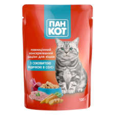 Корм Пан Кот з соковитою індичкою в соусі для котів 100г mini slide 1