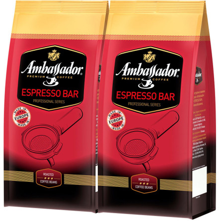 Набір кави в зернах Ambassador Espresso Bar 1 кг х 2 шт