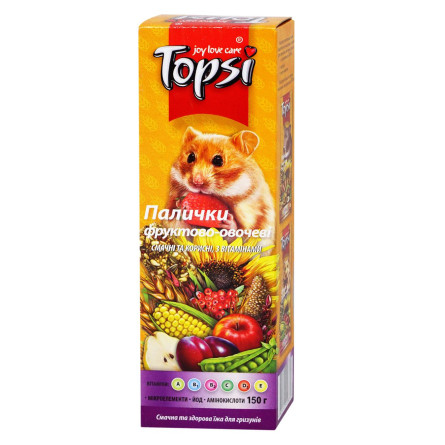 Палички Topsi Фруктово-овочеві для гризунів 100г
