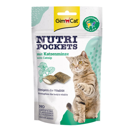 Снеки GimCat Nutri Pockets Кошачья мята-мультивитамин 60г