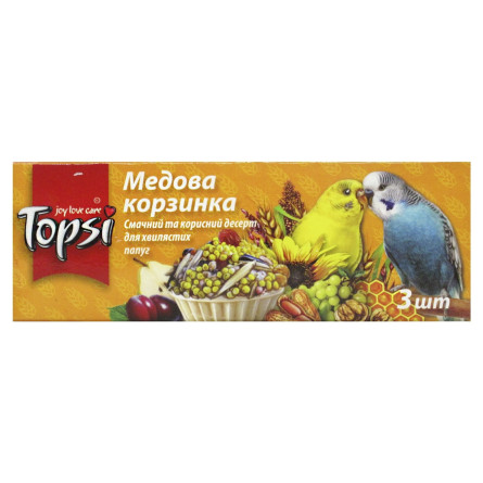 Десерт для хвилястих папуг Topsi Медова корзинка 45г slide 1