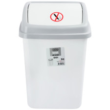 Контейнер для сміття Violet House 0101 White з кришкою 5л mini slide 1