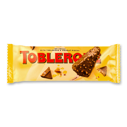 Морозиво Toblerone шоколадно-медове зі шматочками молочного шоколаду з медово-мигдальною нугою