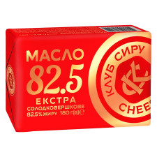 Масло Клуб Сиру Екстра солодковершкове 82,5% 180г mini slide 1
