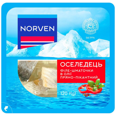 Филе сельди Norven пряно-пикантное в масле 120г slide 1