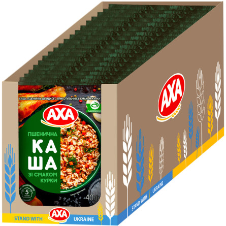 Упаковка каші швидкого приготування АХА Пшенична зі смаком курки 40 г х 22 шт slide 1