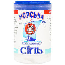 Сіль морська Козаченьки Екстра йодована виварна дрібна 160г mini slide 1