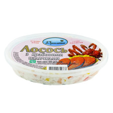 Салат рыбоовощной Русалочка Лосось с крабовыми палочками 250г mini slide 1