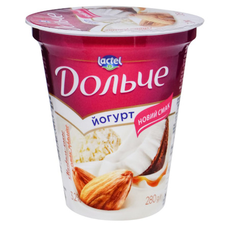 Йогурт Дольче Мигдаль-Кокос Смак Праліне 3,2% 280г