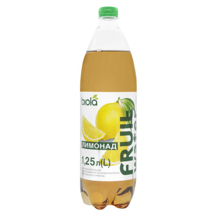 Напій сильногазований Біола Фруктова вода лимонад 1,25л ПЕТ slide 1