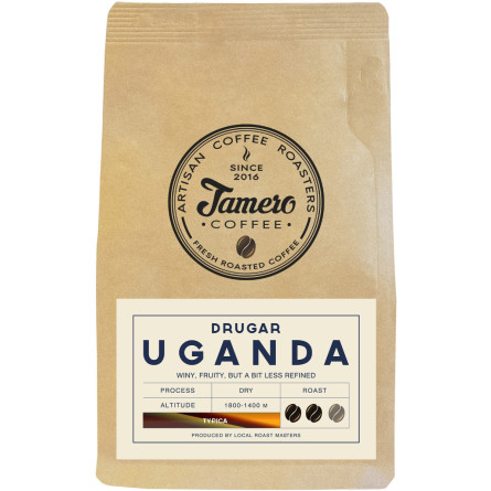Кофе в зернах Jamero Свежеобжаренный Уганда Другар 225 г