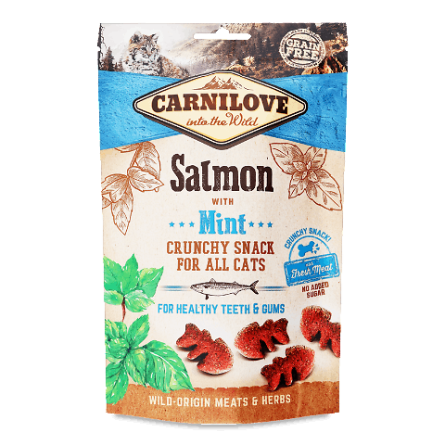 Ласощі для котів Carnilove Salmon with mint slide 1
