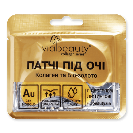 Патчі під очі Via Beauty Сollag біо-золото та гідрогелевий ліфтинг