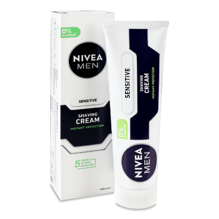 Крем для гоління Nivea для чутливої шкіри