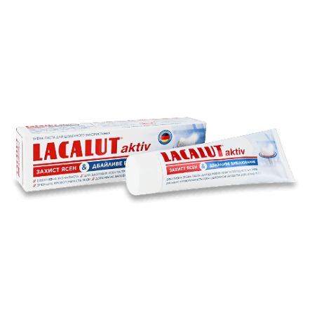 Паста зубна Lacalut «Захист ясен та бережне відбілювання» slide 1