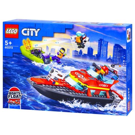 Конструктор Lego City Лодка пожарной бригады 60373