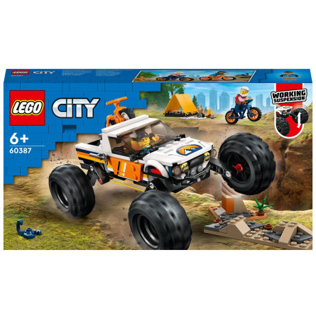 Конструктор Lego City Пригоди на позашляховику 4x4 60387