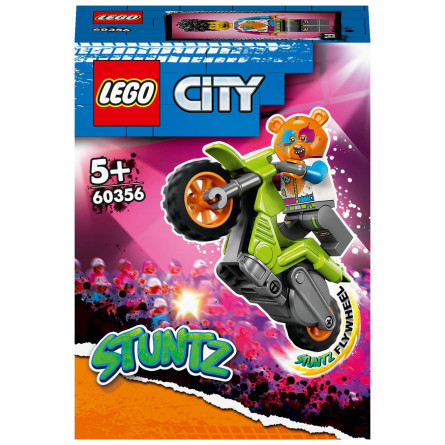 Конструктор Lego City Каскадерский мотоцикл медведя 60356